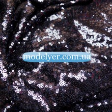 Ткань Пайеточная мелкая (синий)